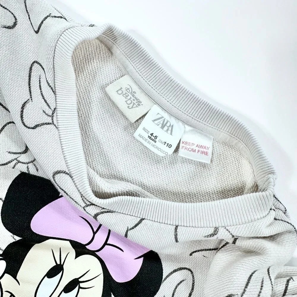 Zara baby Disney Minnie Mouse sweatshirt dress 4-5